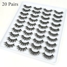 False Eyelashes 3D Mink Lashes Pack 520 Pairs in bulk Mix Dramatic Natrual Messy Fluffy Long Faux Cils Packaging wholesale 230617