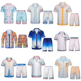 Men's Tracksuits Casablanca Fashion Summer Beach Suits for Mens Women Casablanca Short-sleeved Jacket Shorts Summer Couple's Set 230717