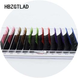 False Eyelashes 2022 New Colourful False Eyelashes Length Naturally Extended Soft Mixed 6 Colours Makeup Factory Wholesale Eyelash Extensions J230717