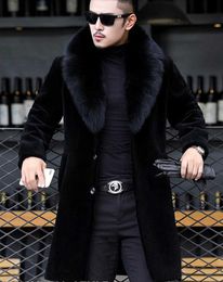 Men's Wool Blends 2020 Winter Mens Designer Jackets Hombres Warm Windbreaker Long Wool Blends Outerwears Coats Black Thicken Coat M-6XL HKD230718