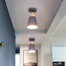 Ceiling Lights Nordic Modern Led Light Wood Bedroom Lighting Fixture Lamp For Living Room Porch Kuchnia