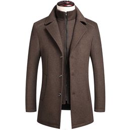 Men's Wool Blends Men's Jackets 2021 Winter Wool Coat Men Woollen Men's Coats Trench Man Coats Men Jackets Warm Men Coat Spring Autumn Clothing HKD230718