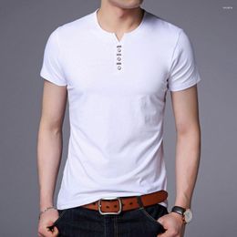 Men's T Shirts Brand Collar Design Sense Short Sleeve Tee Business Low-Key Casual Tops Summer Men Clothing T-Shirt W5531