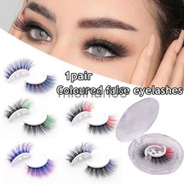 False Eyelashes Self-adhesive Eyelashes Coloured False Eyelashes Glue-Free Eyelash Extension Reusable 3 Seconds To Wear 3D Mink Lashes Hair Wispy J230717