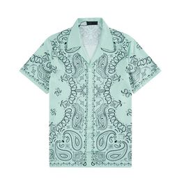 2LUXURY Designers Shirts Men's Fashion Tiger Letter V silk bowling shirt Casual Shirts Men Slim Fit Short Sleeve Dress Shirt M-3XL#1001