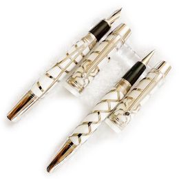 PURE PEARL Pope Julius II Fountain Rollerball Pen 0 7mm Nib high Quality Classic Nude Clip hollow out Barrel Writing Smooth Luxury276g