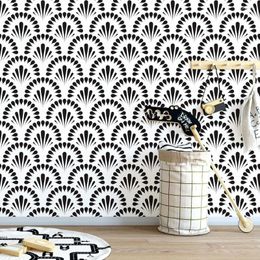 Wallpapers European Classic Floral Wallpaper Peel And Stick Self Adhesive Black White Trellis Kitchen Shelf Drawer Liner Wall