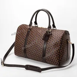 Роскошная мода Мужчины Женщины Высококачественные туристические биржевые сумки дизайнерские дизайнерские багажные сумки с замком крупные спортивные сумки 50 см.