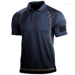 Men's Polos Europe And The United States Summer Outdoor Loose Lapel Short Sleeve Sports T-shirt Polo Shirt Men