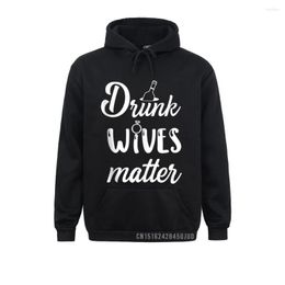 Men's Hoodies Drunk Wives Matter Champagne Pullover Clothes Lovers Day 2023 Personalised Long Sleeve Men's Sweatshirts Crazy