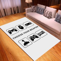 Carpets Game Console Symbols Cards Game Rug Teen Living Room Bedroom Anime Carpet Children's Aesthetic Room Decor Furry Mat R230718