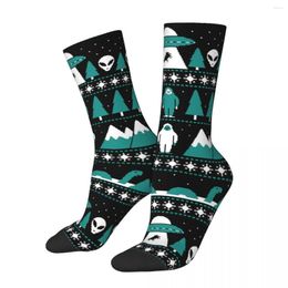 Men's Socks Happy Funny Compression Paranormal Christmas Sweater Vintage Harajuku Pixel Street Style Seamless Crew Crazy Sock