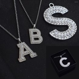 Chains Esspoc Fashion Lettering Pendents Necklace Charms Crystal Colar Simulated Pearl Necklaces For Women Girls Halloween Gift