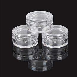 5G/5ML Round Clear Jars with White Lids for Small Jewelry, Holding/Mixing Paints, Art Accessories and Other Craft Items Uhpkb