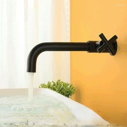 Kitchen Faucets Accessories Gourmet Sink Single Cold Tap Bathroom For Home Tapware Filter Extendable Blender Laundry Wall Black