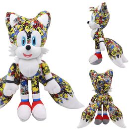 2023 New graffiti 30cm supersonic stuffed toy sonic mouse Sonic hedgehog special style