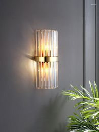 Wall Lamp Nordic Luxury Crystal E14 Gold Bedside Lighting For Living Dining Room Bedroom Bathroom Kitchen Home Decor