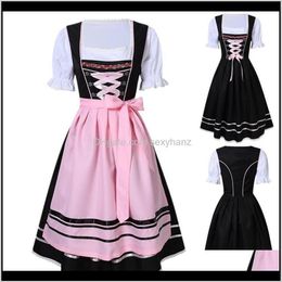 Costume Accessories Adult Womens Oktoberfest Maid Outfit Bavarian Dirndl Beer Girl Costume German Wench Fantasia Fancy Dress Biqsz280W