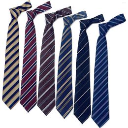 Bow Ties Fashion For Men Women 1200-PIN 8CM 3.15'' Business Wedding Silk Tie Striped Pattern Black Blue Red Classic Necktie