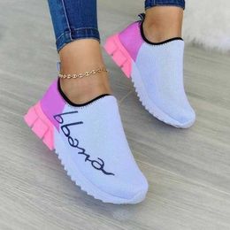 Dress Shoes New Sneakers for Women Comfortable Mesh Fashion Casual Shoes Slip On Platform Female Sport Flats Ladies Vulcanized Shoes Zapatos L230717