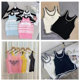French brand designer Women's Sweaters Knits Vest Round neck embroidery letter 2C Sweaters Pullover Tops Fashion design Sleeveless Knitted yoga Sports vest