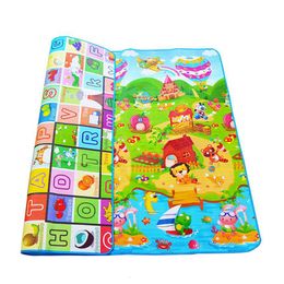 Play Mats 0.5cm Baby Play Mat Double-sided Children Puzzle Pad Crawling Kids Rug Gym Soft Floor Game Carpet Toy Eva Foam Developing Mats 230718