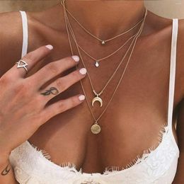 Chains Jewelry 2023 Trend Layered Necklace Pendant Rhinestone Necklaces Neck Accessories Choker Pendants