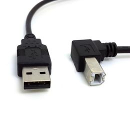 USB 2 0 A Male to B Male Down 90 degree angled Printer scanner HDD cable 1 5m 5Ft3136