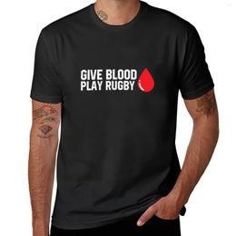 Men's Polos - Give Blood Play T-Shirt Cute Tops Custom T Shirts Design Your Own Tees Blank Fitted For Men