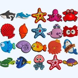 Shoe Parts Accessories Charms For Clog Ocean Animal Decoration Different Shaped Diy Shoes Pins Kids Boys Girls Teens Men Women And A Otkcs