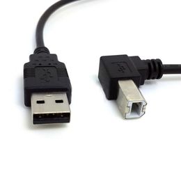 USB 2 0 A Male to B Male Down 90 degree angled Printer scanner HDD cable 1 5m 5Ft2520