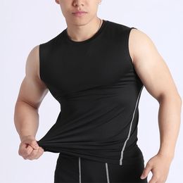 Men s Tank Tops Men Gym Fitness Sport Tights Top Training Vest Quickly Dry Running Compression Sleeveless Yoga Shirt 230718