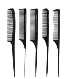 Professional Hair Hard Carbon Tip Tail Comb Flat Head Antistatic Combs for Salon Haircut Plastic Comb Hair Comb