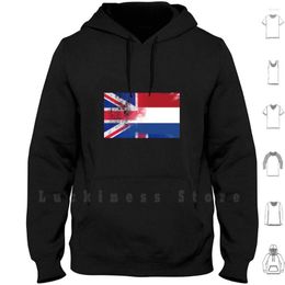 Men's Hoodies British Dutch Half Netherlands Uk Flag