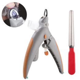 New Dog Grooming pet nail clippers can enlarge the luminous nail clippers LED cat and dog nail clippers Wholesale