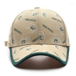 Ball Caps Female Personality Spring And Autumn Vintage Bear Curved Brim Baseball Cap Outdoor Sports Men Travel Sun Protection Visor