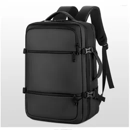 Backpack Men's Business Simple Large Capacity Short-distance Travel Leisure Fashion Computer Bag Portable USB Handbag