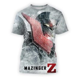 Mazinger Z 3D Printed T-shirt Men Fashion T Shirt Kids Hip Hop Tops Tees Anime Robot Tshirt Casual Boys Girls Cool Tshirt