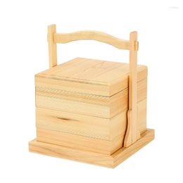 Dinnerware Custom Made Chinese Wooden Suitcase Lunch Box Handbag Snack Creative Household Split