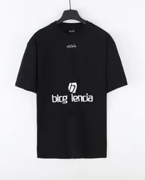 BLCG LENCIA Summer T-Shirts High Street Hip-Hop Style 100% Cotton Quality Men and Women Drop Sleeve Loose Tshirts Oversize Tops 23223