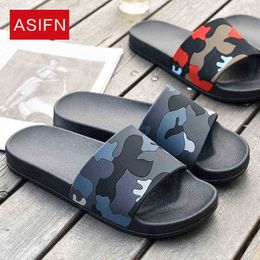 Slippers ASIFN Big Size Men's Slippers Casual Beach Slides Summer Flip Flops Non-slip In Outdoor Camouflage 4 Colours PVC Zapatos Hombre Y220221 L230718