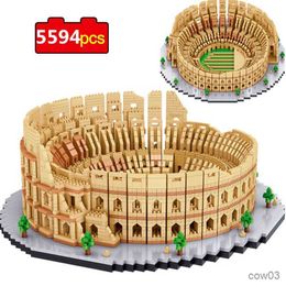 Blocks 5594pcs World Architecture Building Blocks Italy Model DIY Mini Diamond Blocks Bricks Toys for Children Xmas Gift R230718