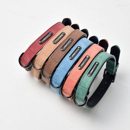 Dog Collars Collar Leather Personalised Lead Pet Leash Small Medium And Large Dogs Safety Firm Accessories