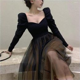 Work Dresses Black Elegant Skirt Suit Women Spring 2023 France Vintage Woman 2 Pieces Sets Chic Korea Y2k Blouses Gauze Party Midi Skirts