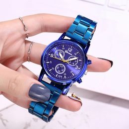 Wristwatches Luxury Women Watches Fashion Stainless Steel Waterproof Dress Watch For Colourful Ladies Quartz Wristwatch Female Clock