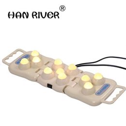 Back Massager Jade Massage Pillow Electric Stone Folding Massage Neck Back Shoulder Massager Therapy Apparatus Infrared Heating Therapy Pillow 230718