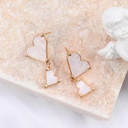 Dangle Earrings Makersland Heart For Women Luxury Ladies Jewellery Gifts Wholesale Geometric Fashion Drop Stud Jewellry