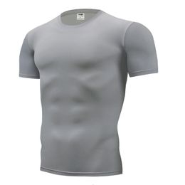 Fashion Pure Colour T-Shirt Men Short Sleeve Compression Tight Tshirts Shirt S- 3XL Summer Clothes Free Transportation