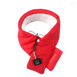 Bandanas Electric Heating Scarf USB Rechargeable Imitation Hair Soft 3-gear Temperature Control Neck Wrap Warmer For Outdoor