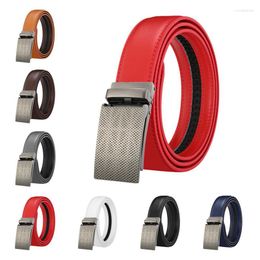 Belts Belt Men Top High Quality Genuine Leather For Male Strap Metal Automatic Buckle 3.1cm Width Fashion Business